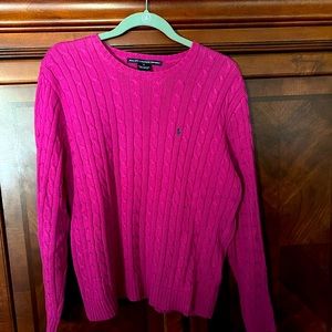COPY - Pink cable knit Ralph Lauren sweater